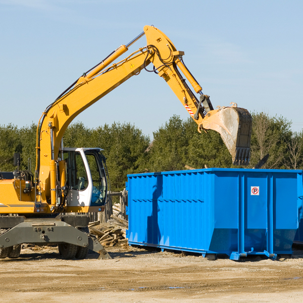 can i choose the location where the residential dumpster will be placed in Grimes County Texas